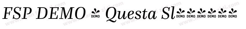 FSP DEMO - Questa Sl字体转换